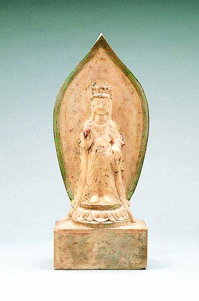 White marble figure of Guanyin