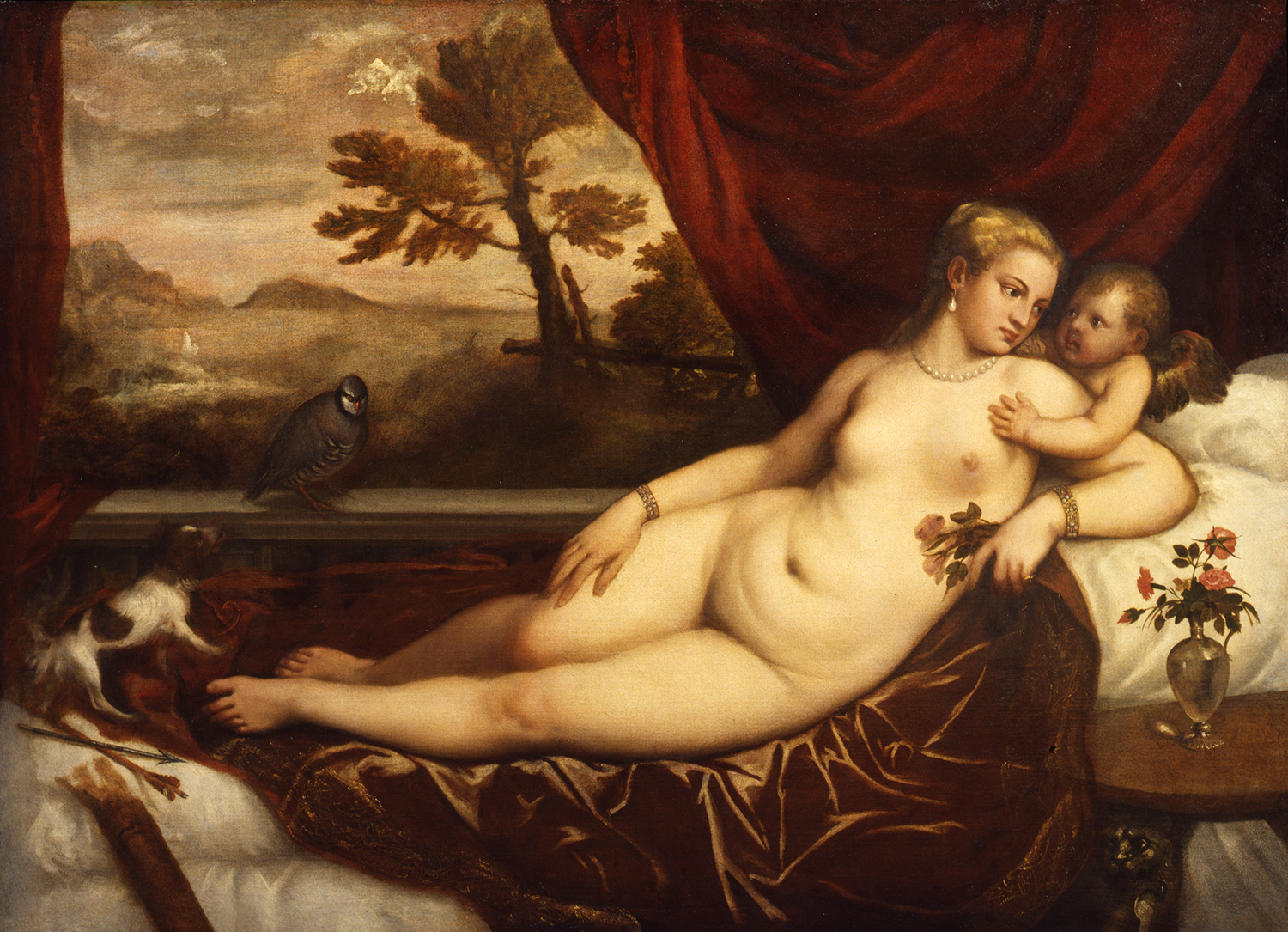Venus and Cupid with a Dog and a Partridge