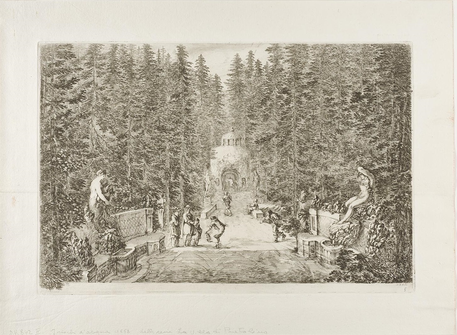 <i>Water Jets from the Ground (from Views of the Villa Pratolino)</i> by Stefano della Bella