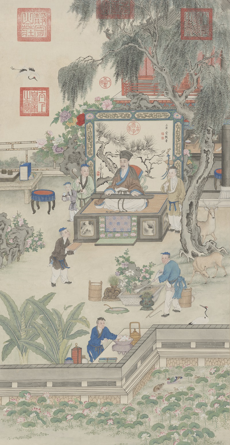 <i>Hongli (Emperor Qianlong) Playing the Zither</i>