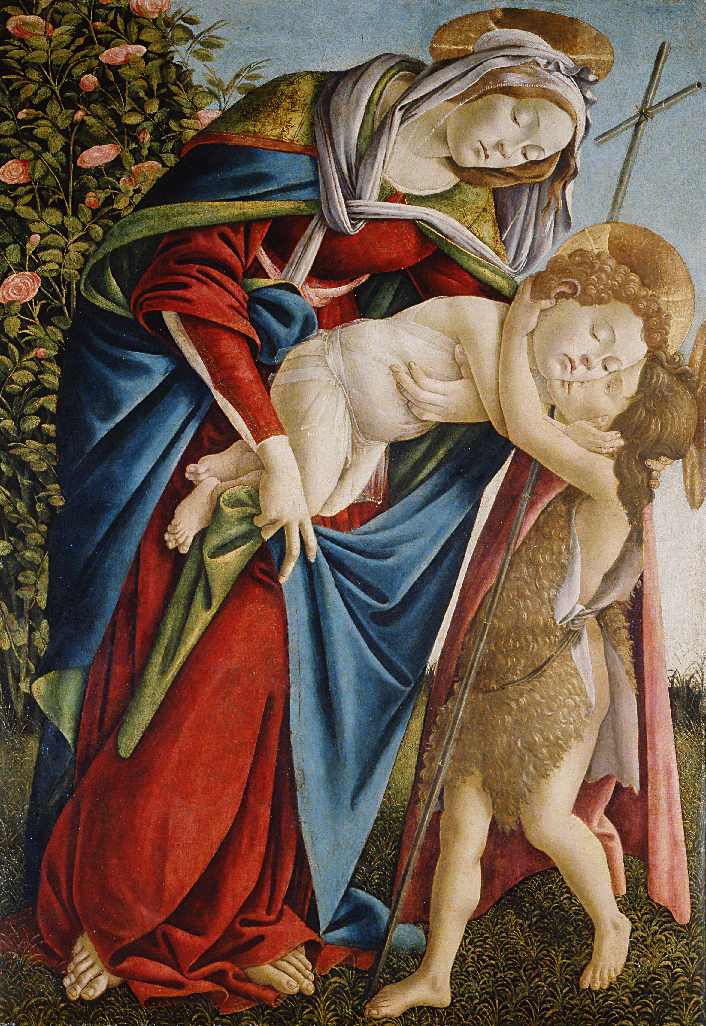 Alessandro Filipepi, known as Sandro Botticelli (Florence, 1445 – 1510)<br> Madonna and Child with St John