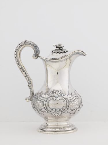 Silver chocolate jug in Rococo style