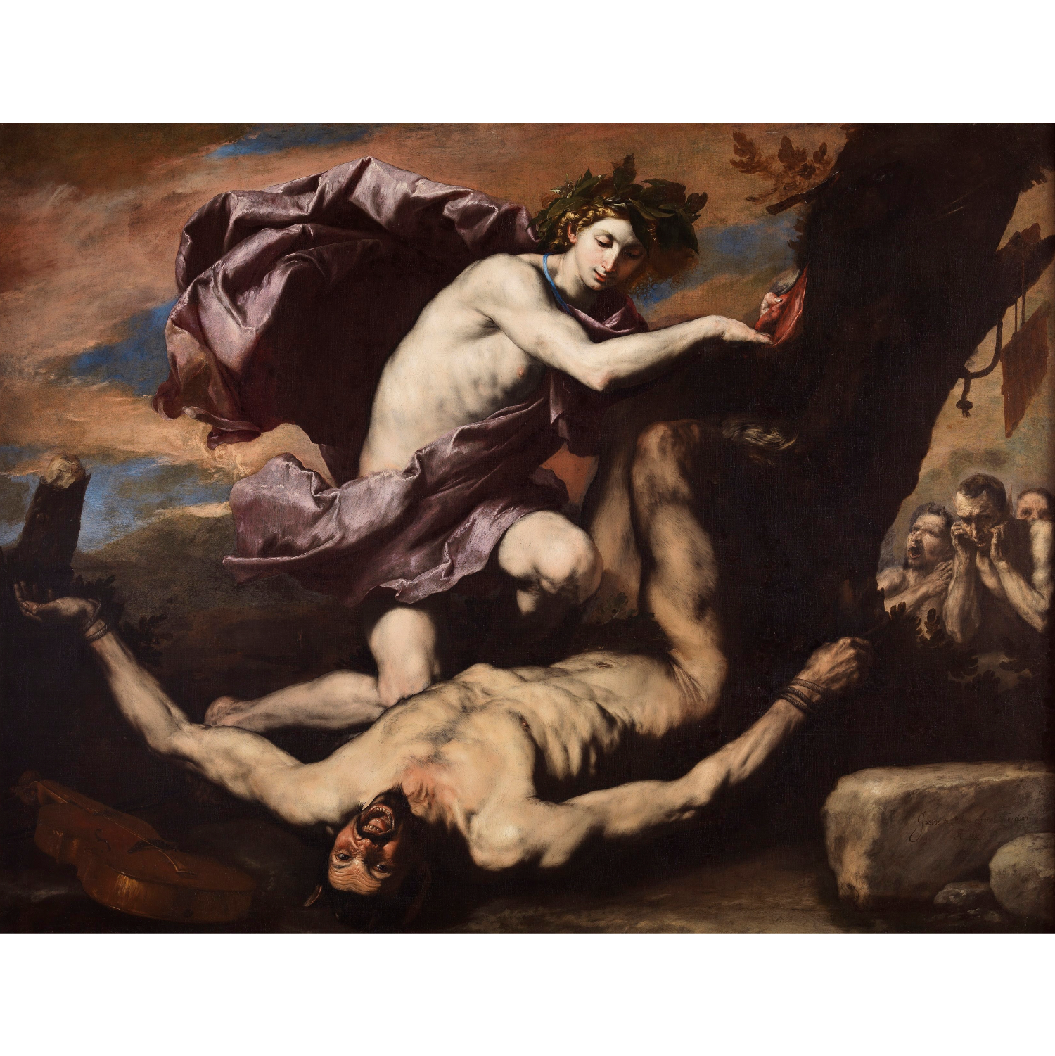 Jusepe de Ribera<br>(Játiva, 1591 – Naples, 1652)<br> Apollo and Marsyas