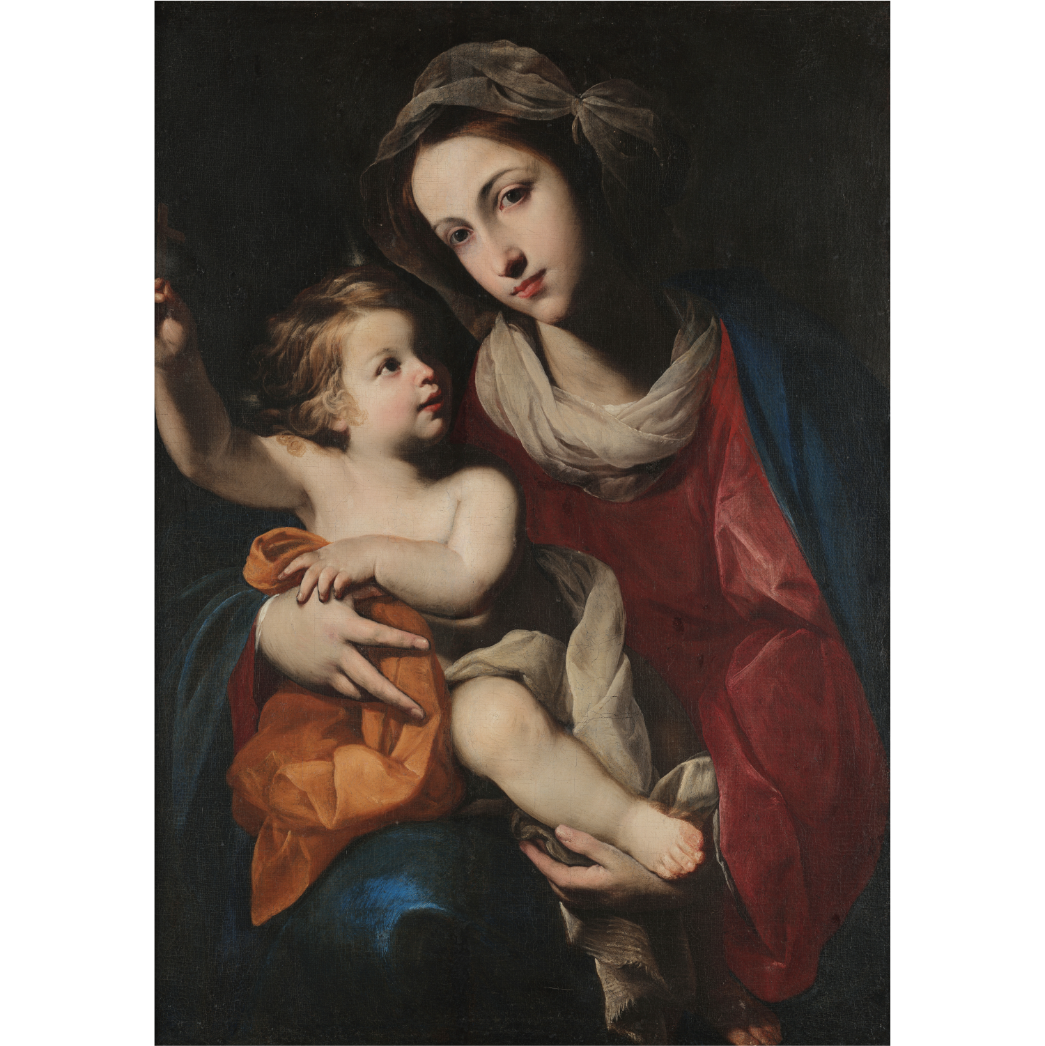 马斯莫‧斯坦茨奥内<br>（意大利奥尔塔 – 迪阿泰拉，约1585年 ─ 那不勒斯，1656）<br> 圣母与圣婴