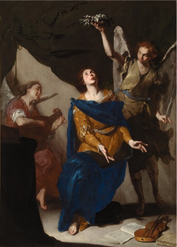 Saint Cecilia in ecstasy