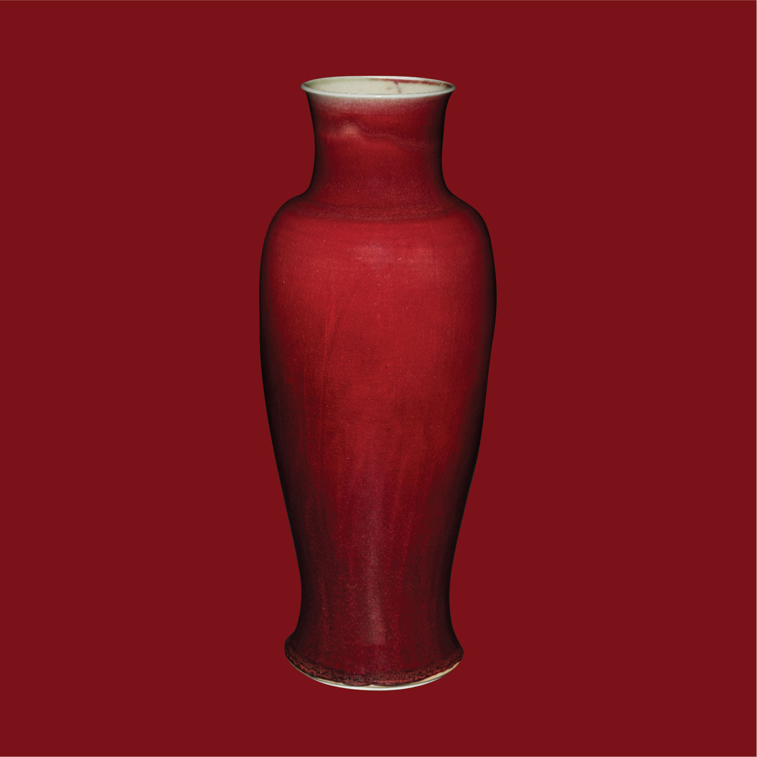 Baluster vase in <em>Langyao</em> glaze